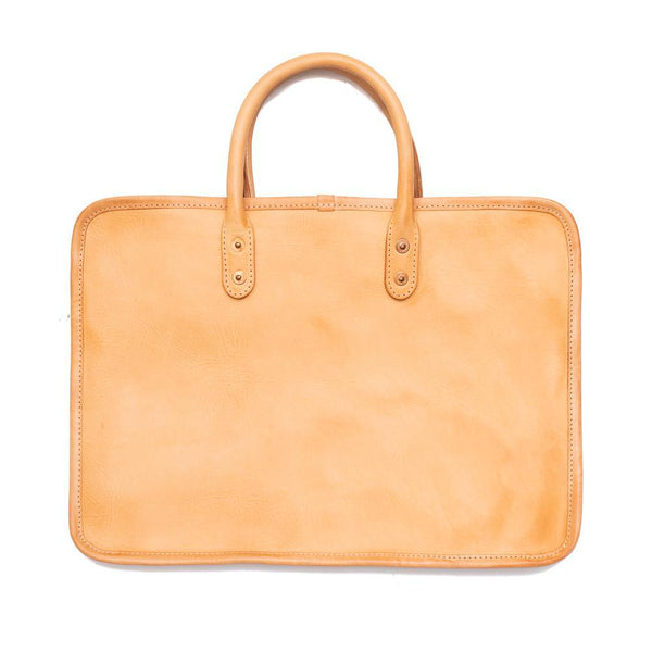 Vasco Leather Document Briefcase Natural-Briefcase-Clutch Cafe
