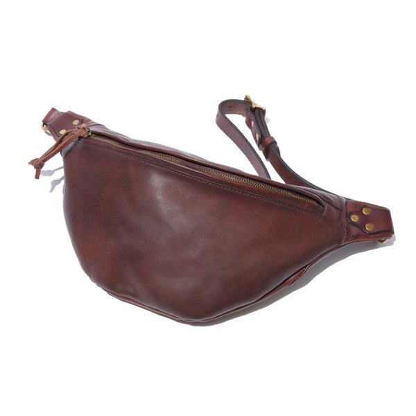 Vasco Leather Waist Bag - Large Brown-Bag-Clutch Cafe