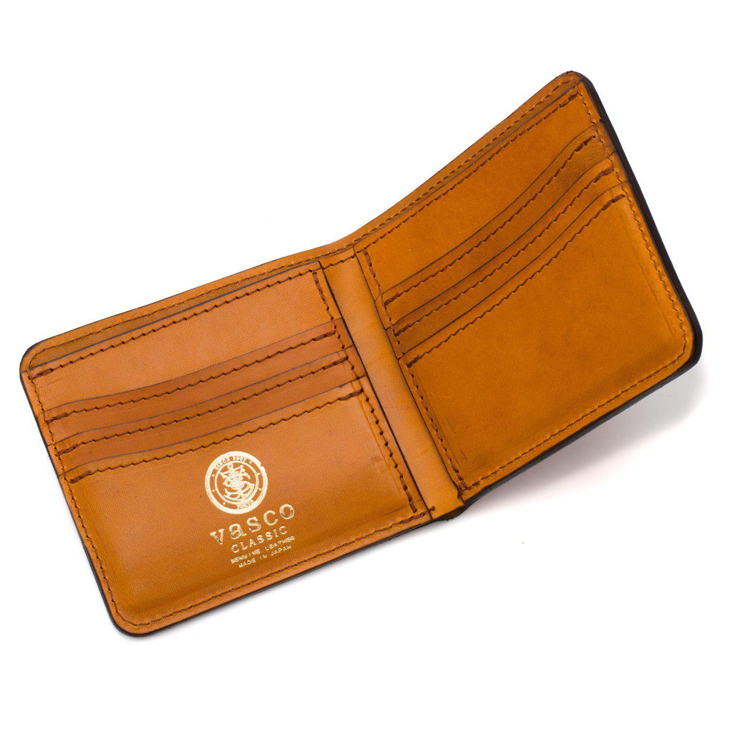 Vasco VSC-700 Leather Voyage Short Bi-fold Wallet Tan-Accessory-Clutch Cafe