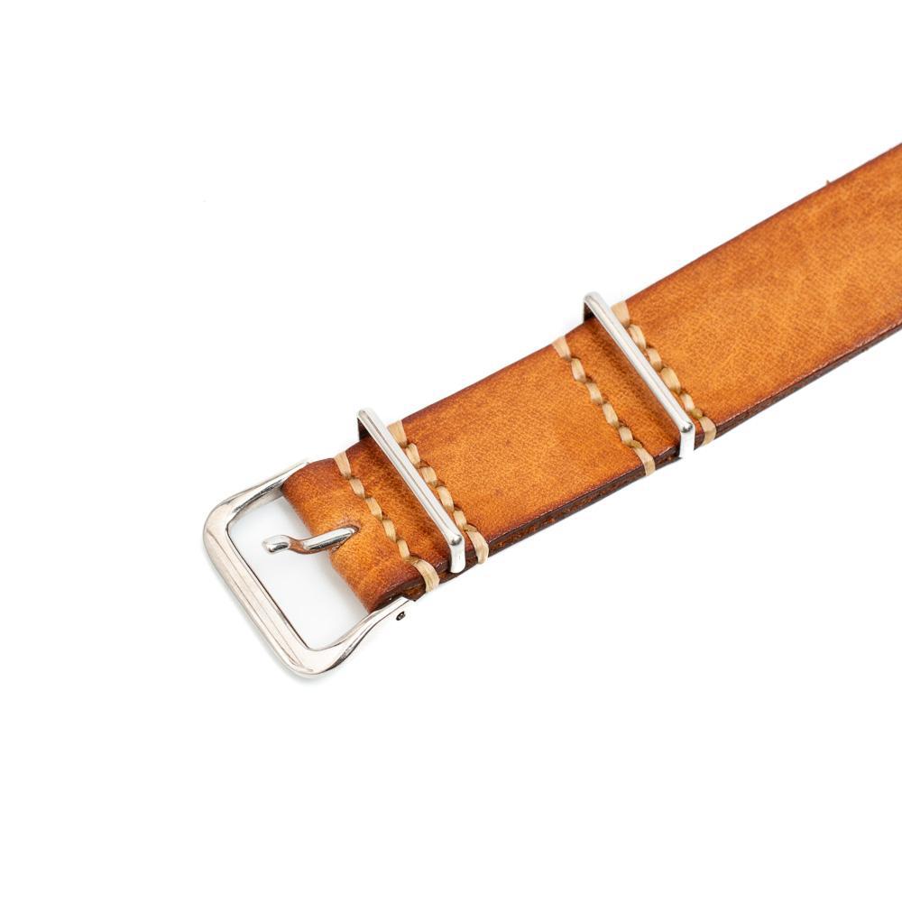 Vasco VSCC-640G10 Leather NATO Watch Strap Natural-Watch Strap-Clutch Cafe