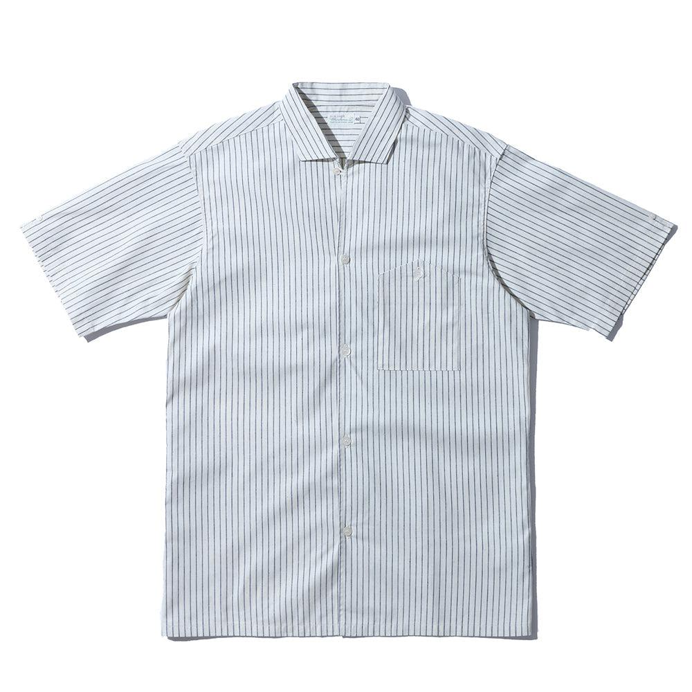 Warehouse & Co Lot. 3091 Open Collar Shirt Kinari Base Stripe-Shirt-Clutch Cafe