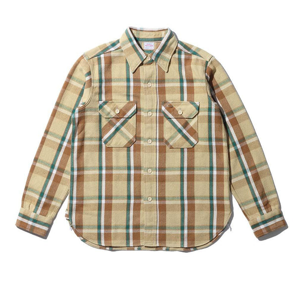 Warehouse & Co Lot. 3104F Flannel Shirt Beige-Shirt-Clutch Cafe