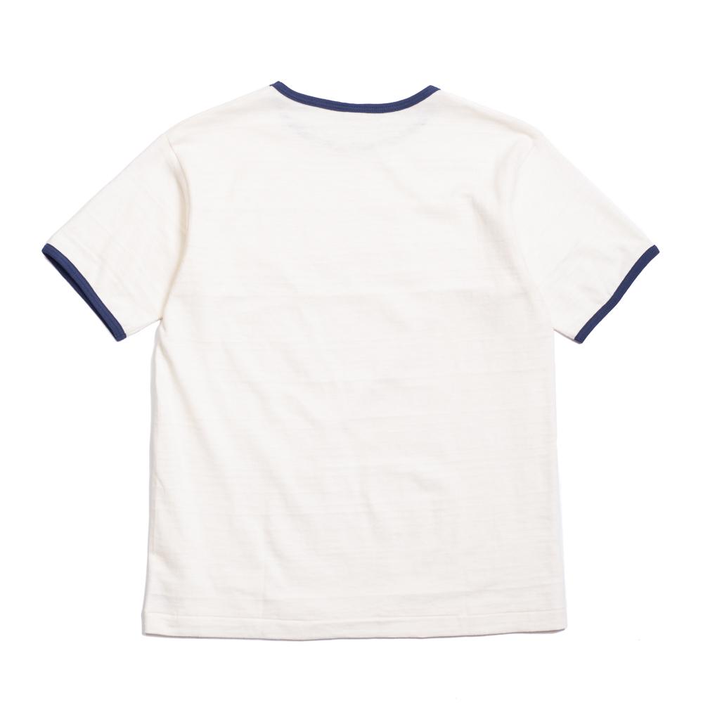 Warehouse & Co Lot. 4059 Ringer T-shirt Cream/Navy-T-shirt-Clutch Cafe