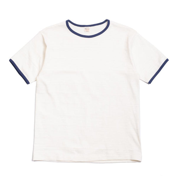 Warehouse & Co Lot. 4059 Ringer T-shirt Cream/Navy-T-shirt-Clutch Cafe
