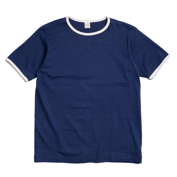 Warehouse & Co Lot. 4059 Ringer T-shirt Navy/Cream-T-shirt-Clutch Cafe