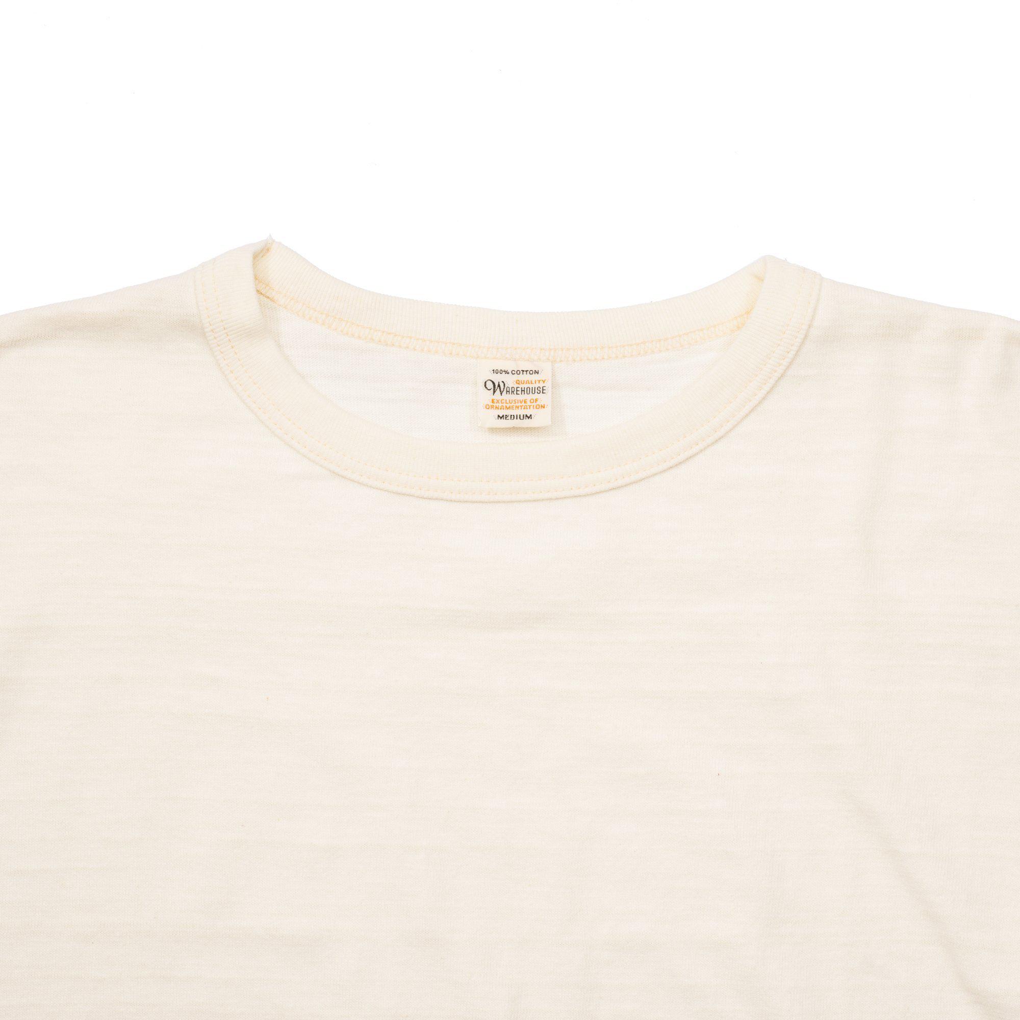 Warehouse 4800 Baseball Tee Cream/Bordeaux-T-shirt-Clutch Cafe
