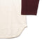 Warehouse 4800 Baseball Tee Cream/Bordeaux-T-shirt-Clutch Cafe
