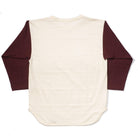 Warehouse 4800 Baseball Tee Cream/Bordeaux-T-shirt-Clutch Cafe