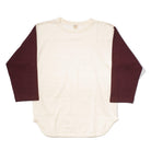 Warehouse 4800 Baseball Tee Cream/Bordeaux-T-shirt-Clutch Cafe