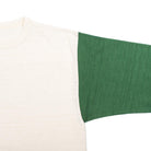 Warehouse 4800 Baseball Tee Cream/Green-T-shirt-Clutch Cafe