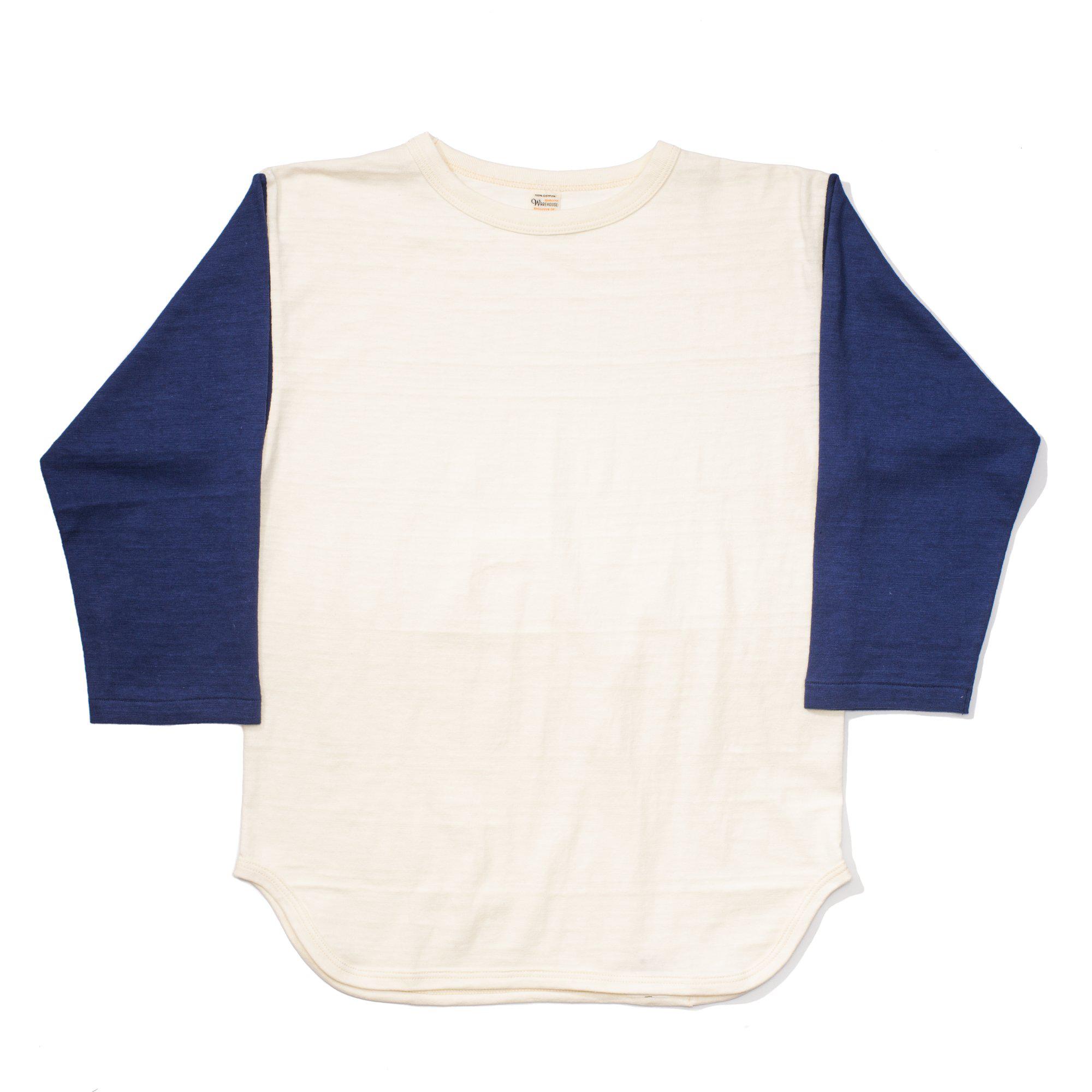 Warehouse 4800 Baseball Tee Cream/Navy-Clutch Cafe