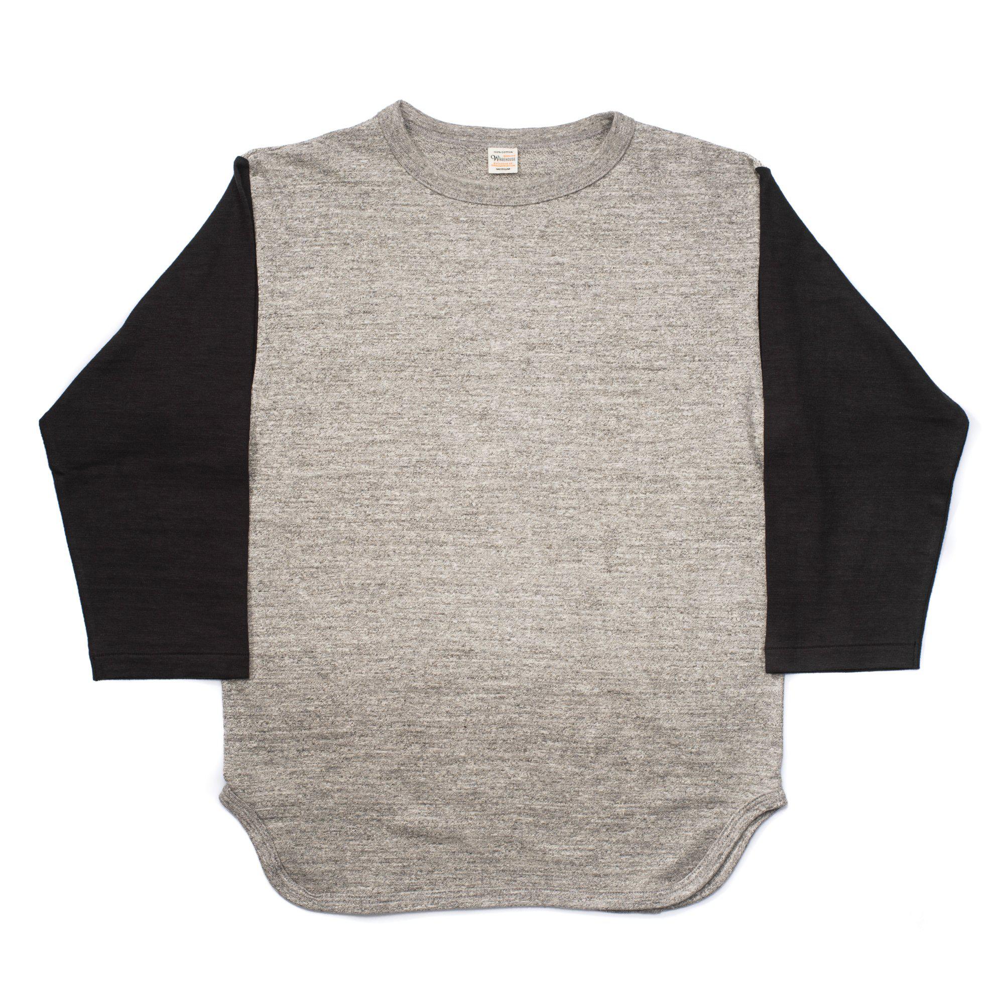 Warehouse 4800 Baseball Tee Grey/Black-T-shirt-Clutch Cafe