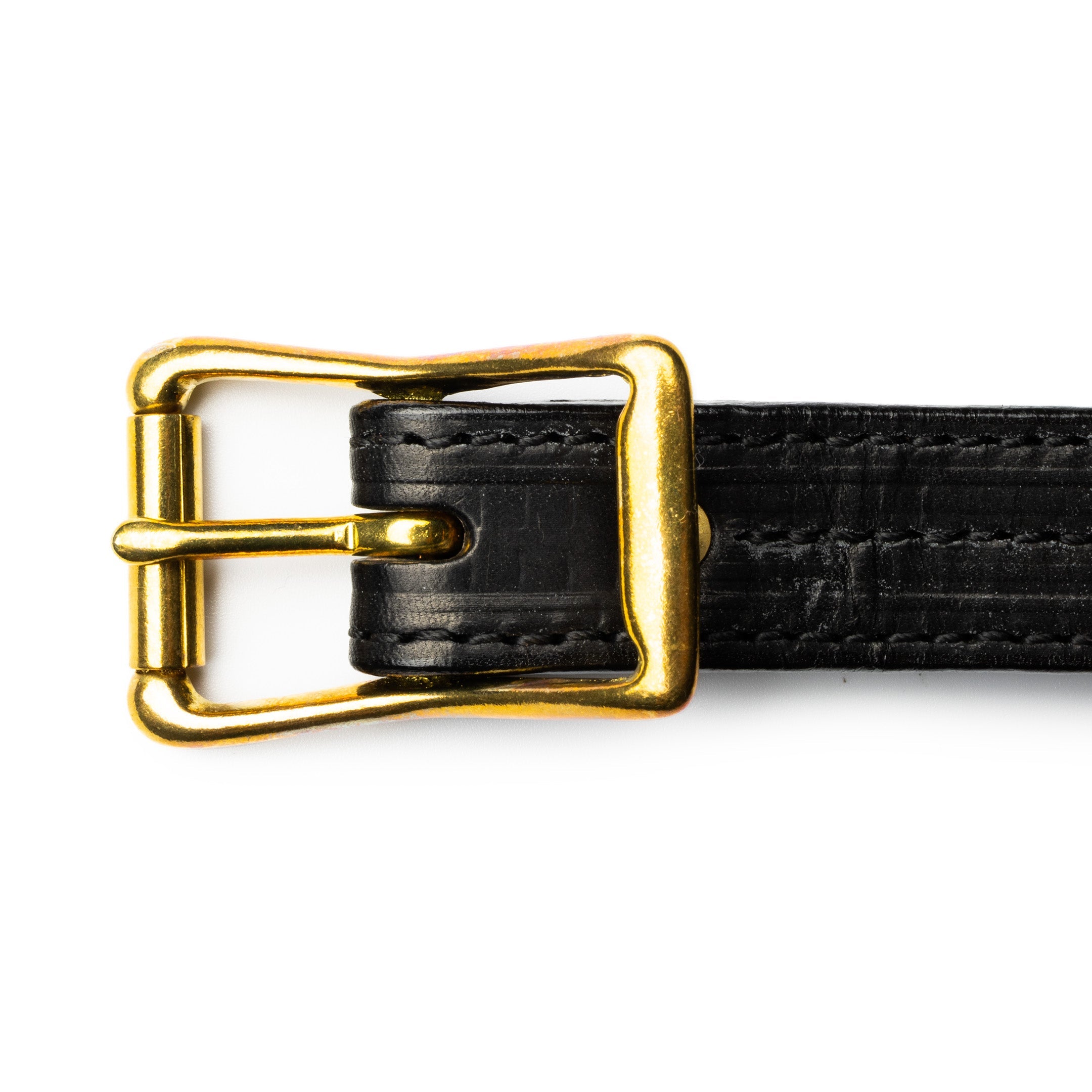 Yuketen 1" Triple Stitch Belt Black w/Black Stitch-Belt-Clutch Cafe
