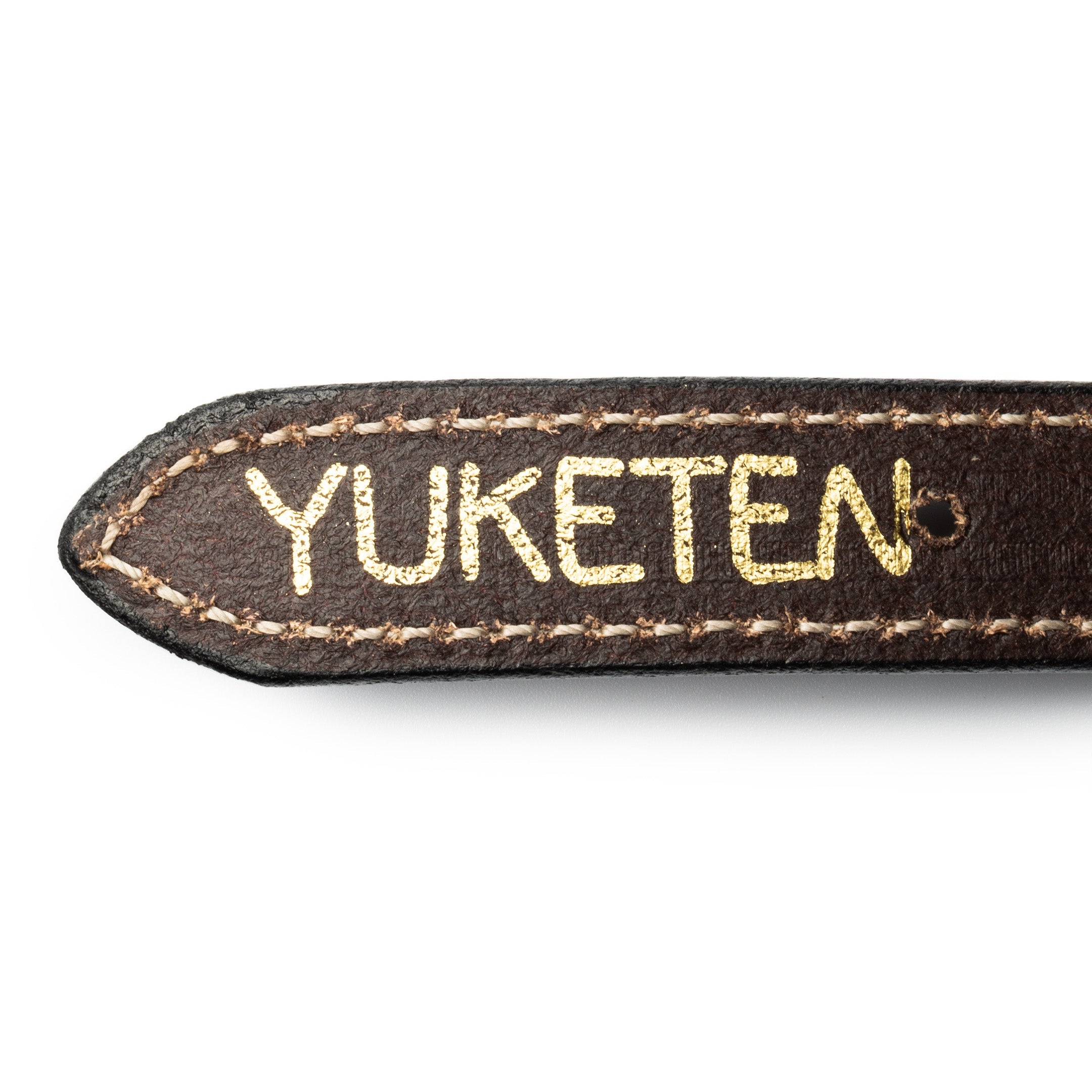 Yuketen 1" Triple Stitch Belt Havana w/Natural Stitch-Belt-Clutch Cafe