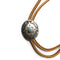 Yuketen Leather Bolo Tie w/Turquoise Concho Brown-Necklace-Clutch Cafe
